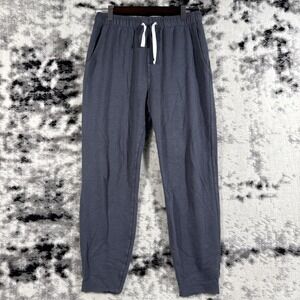 Free Fly Sweatpants Mens Size Small Gray/Blue Drawstring Raw Hem Comfort Stretch